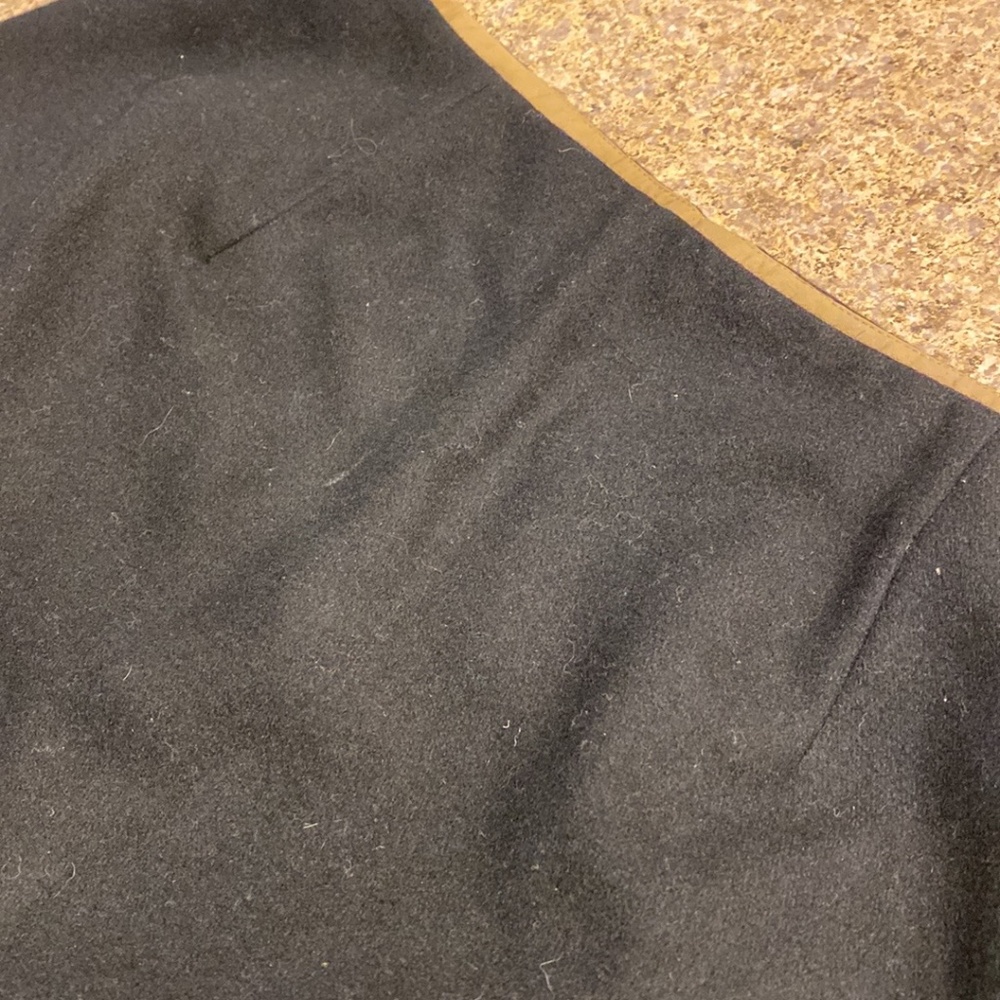 J. Crew Black and Tan Wool Blend Skirt 10 Unfinished Outer Bottom Hem - Picture 12 of 14